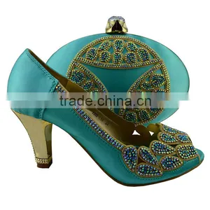 Latest Design Beautiful Italian Shoes and Bags/designer Shoes and Bags to Match/mint Green Shoes and Bags to Match thumbnail-1