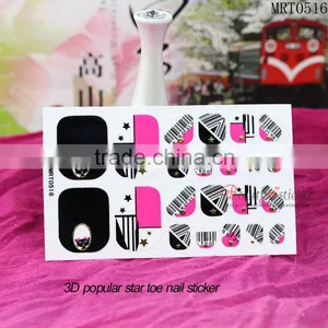 3D Popular Star Toe Nail Sticker /nail Art thumbnail-1