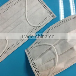 White Green Disposable Face Mask thumbnail-1