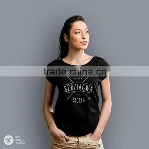 2016 Women Female T-shirt Print Printed Design Logo DTG OEM Service Screenprint Transfer thumbnail-1