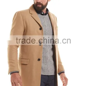 High Quality Custom Made Notch Lapel Men Fashion Long Coat Winter thumbnail-3