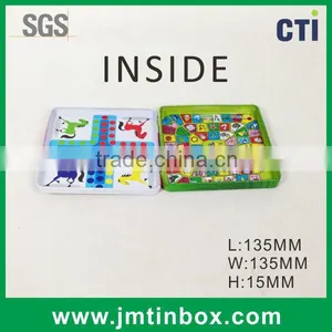 Square Magnetic Game of Chess Hinge Tin Box thumbnail-2