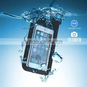 Eco-friendly 0.30mm PVC Waterproof Case With Matching ABS Clip and Lanyard for IPhone 6, Compatible Note 4/N3/N2/i6/I5/5S/5C/I4 thumbnail-3