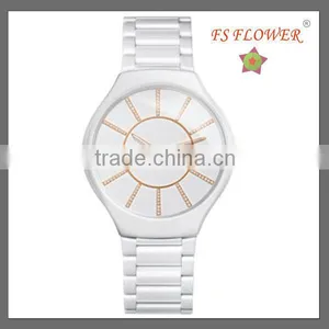 Ultrathin Ceramic Watches Japan Movt Quartz Watch Stainless Steel Back Water Resistant thumbnail-1