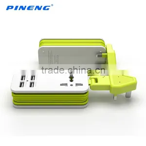 Multi-Function EU/US/UK AC Wall Charger Adapter 4 Port USB Charger for IPhone Samsung thumbnail-3