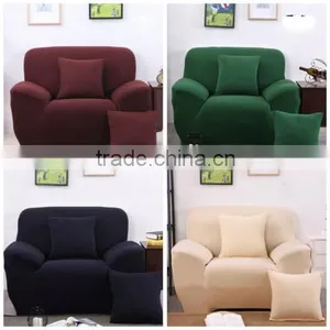 Stretch Elastic Sofa Cover Set, Simple Sofa Cover Dark Brown004 thumbnail-1
