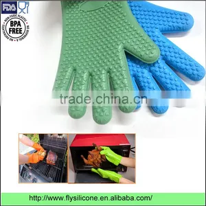 Promotional Gift Heat Resistant High Grip Grilling Premium Silicone BBQ Gloves thumbnail-4