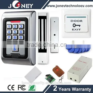 Standalone Metal Keypad RFID Access Control Kit Set System With Exit Button,power, Rfid Card,magnetic Lock thumbnail-1