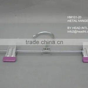 The HEAD Metal Hanger ,plastic Plated One Bar Clips Hanger for Pants Simple Hanger Best Price thumbnail-1