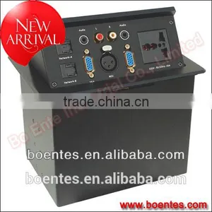 Tabletop Hydraulic Pop Up Power Socket With Bottom Connection for Office AV Solutions thumbnail-4