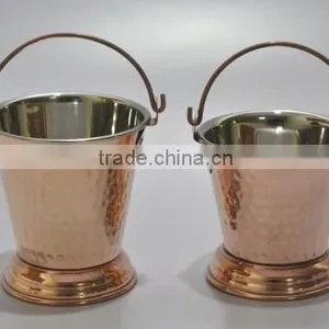 Solid Copper Buckets With Nickel Lining thumbnail-1