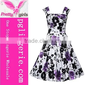 China Wholesale Modern Mini Retro Print Dress thumbnail-2