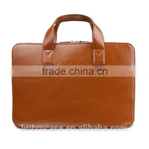 2015 BUBM Simple Solid Color PU Leather Notebook Laptop Hand Bag With Lady thumbnail-6
