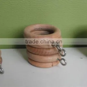 27mm Light Wood Color Wooden Curtain Hoops thumbnail-1