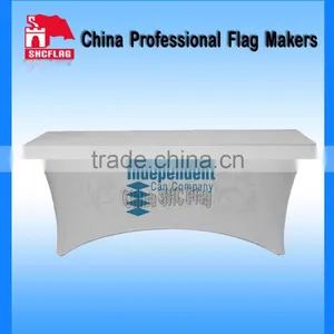 Custom Logo Printing Lycra/Spandex Rectangle Tablecloth thumbnail-1