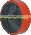 Heavy Duty Iron Core Polyurethane Fixed Industrial Wheel Casters thumbnail-1