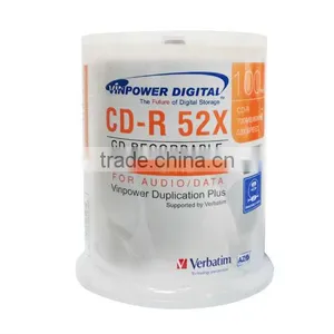 Vinpower Verbatim CD-R AZO Hub White Inkjet Printable Blank Media thumbnail-1