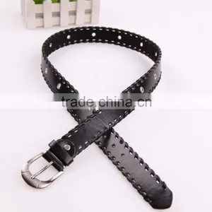 Fashion PU Belt With Braided Borders for Ladies thumbnail-3