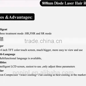 Back / Whisker 808nm Laser Hair Removal Machine POP AC220V/110V IPL IPL Machine China 808nm Diode Laser thumbnail-6