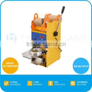 2017 Great Quality Sealing Machine for Aluminum Foil Cup for Complete Details, CE, 300~500 Cups / Hour, 75 &95 MM thumbnail-1