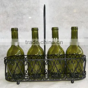 2014 Hot Sale Iron Basket Candle Holders With 4 Pcs Bottle thumbnail-1