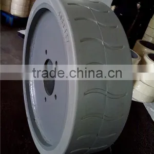 Electric Outdoor Small Hydraulic Scissor Lift Platform Tyre With Grey Rims 5 Holes thumbnail-6