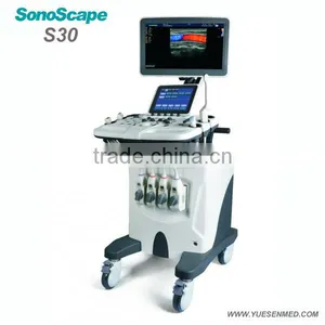 Famous Brand 3D 4D Mobile Trolley Color Doppler Ultrasound Scanner Sonoscape S30 thumbnail-1