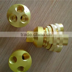 Round 3-way Female Brass Socket , 3-way Brass Gas Separation Connector thumbnail-1