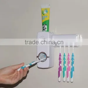 High Quality Auto Toothpaste Dispenser Squeeze Toothpaste Dispenser With Plastic Toothbrush Holder thumbnail-1