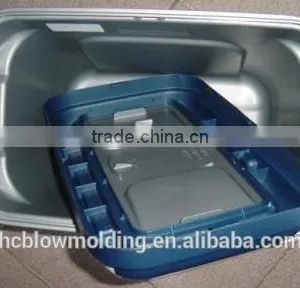 Customize Sanitation Plastic Dustbin Recycle Trash Bin Blow Molding , Cheap Outdoor Plastic Dustbin thumbnail-6