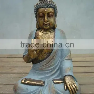 India Market Fiberstone Sitting Buddha Statue thumbnail-2