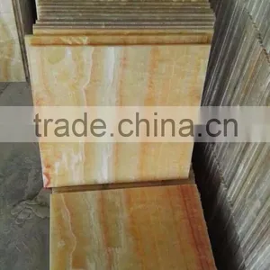 Light Yellow Onyx Tiles Orange Onyx Marble Tile for Walls thumbnail-2