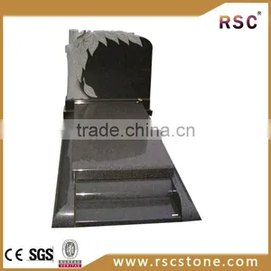 Tree Headstone , Black Headstone With Trees thumbnail-1