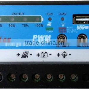 10A PWM Solar Charge Controller Regulator 12V With USB/12V Pots and 4-power Level Display thumbnail-1