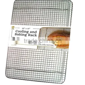 100% Stainless Steel Cooling Rack for Baking by Ultra Cuisine 10"x15" Fits Jelly Roll Pan, Heavy Duty Wire Grid Oven Safe for Ro thumbnail-1