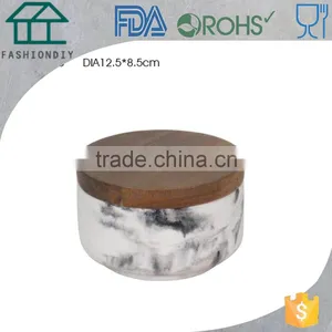 Marble Like Mixed Color White Concrete Candle Holder With FDA Certificate thumbnail-1