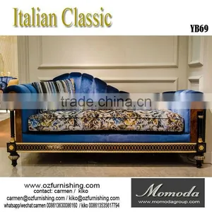 YB69 New Model Design Italian Royal Baroque Style Luxury Solid Wood Bedroom Furniture for Sale thumbnail-3