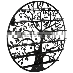 Tree Design Black Metal Wall Mounted 6-Tier Nail Polish Organizer Rack Rack thumbnail-2