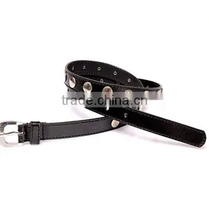 Wholesale Rivet Decorated D Pattern Buckle Sex Women Lady Thin PU Waist Belt thumbnail-3