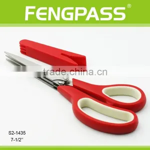S2-1435 7-1/4" PP + TPR and Stainless Steel 3 Blades With Cover Herb Scissors thumbnail-3
