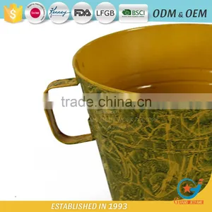 10 Inch Outdoor Plants for Pots Metal Flower Planters thumbnail-5