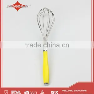 10" Rotating Stainless Steel Manual Wire Egg Beater Kitchen Whisk thumbnail-4