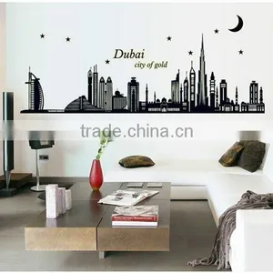 Fashion Decorative DIY Wall Sticker , Dubai's Silhouette Noctilucent Stick Sitting Room Wall Stickers TV Setting Post thumbnail-3