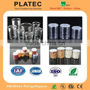 China Made Empty Cans,plastic Bottles,plastic Easy Open Can,PET Easy Open Can for Dry Food, Nuts,candies, Plastic Jar thumbnail-1