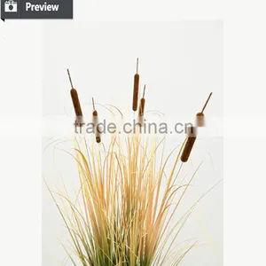 Dongugan Factory Direct Sale Artificial Grass Onion Grass With Cattails in Pot Synthetic Potted Grass Pots Plant thumbnail-3
