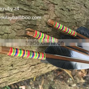 Black And White Fletched Arrows Carbonized Bamboo 75~80#*32inch thumbnail-3