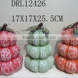 Colorful Pumpkin Ceramic Lantern Festival Holloween Decorations thumbnail-5