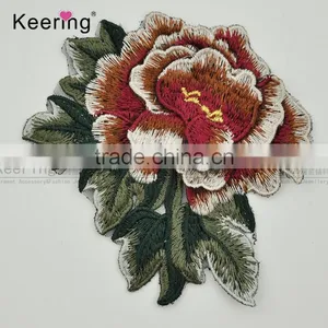 2017 New Arrival Designs Beautiful Embroidery Patch Flower Applique From Keering WEF-763 thumbnail-3