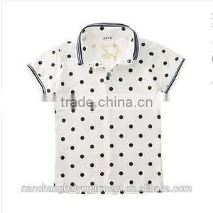 High Quality Dots Printed Cotton T-shirt for Chirlden thumbnail-1