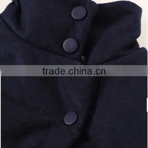 Factory Women Fashion Comfortable Winter Spring Sleeveless Asymmetrical Front Short Back Long Blue Jacket thumbnail-4